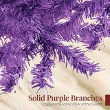 Artificial Purple Christmas Tree with Easy Assembly Design