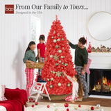 Artificial Unlit Pine Christmas Tree with Flexible Branch Design product image showing its overall design and key.