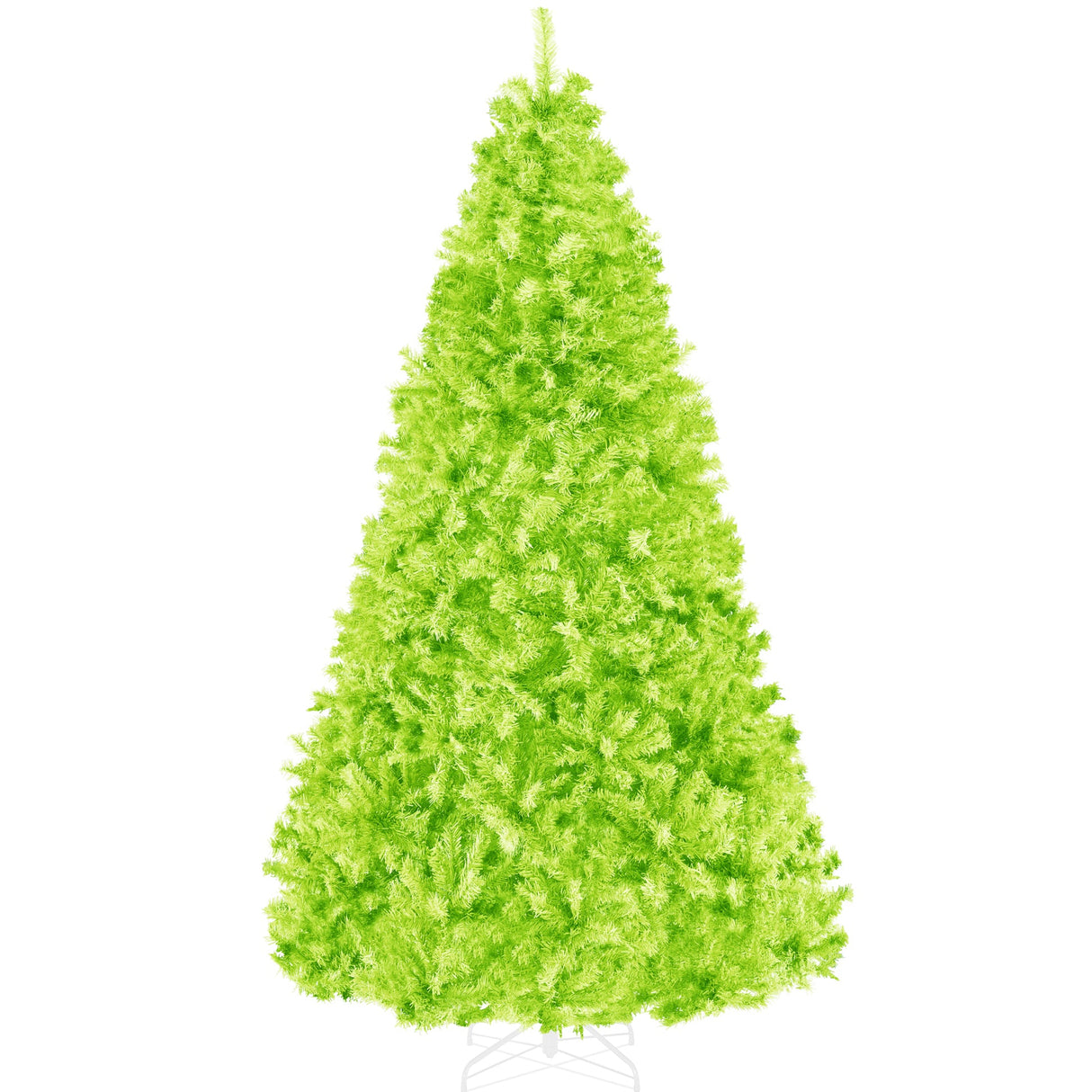 Artificial Lime Green Christmas Tree Unlit Pine Easy Assembly