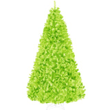 Artificial Lime Green Christmas Tree Unlit Pine Easy Assembly