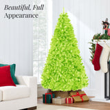 Artificial Lime Green Christmas Tree Unlit Pine Easy Assembly