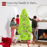 Artificial Lime Green Christmas Tree Unlit Pine Easy Assembly