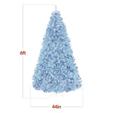 Unlit Artificial Christmas Tree with Flame-Retardant PVC Branches product image showing its overall design and key.