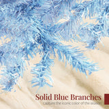 Unlit Artificial Christmas Tree with Flame-Retardant PVC Branches product image showing its overall design and key.
