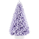 Snow Flocked Colorful Pine Christmas Tree with Metal Base