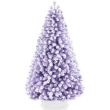 Snow Flocked Colorful Pine Christmas Tree with Metal Base