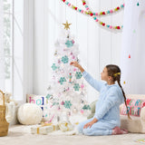 Pre Lit Colorful Mini Spruce Christmas Tree with LED Lights 4ft