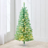 4ft Pre-Lit Colorful Mini Spruce Christmas Tree with LED Lights