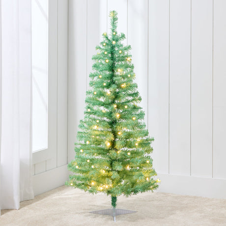 Pre Lit Colorful Mini Spruce Christmas Tree with LED Lights 4ft