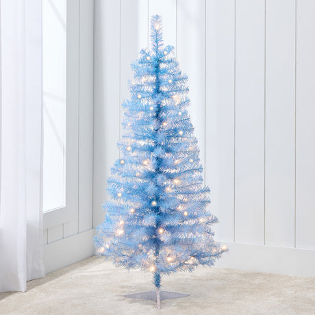 Pre Lit Colorful Mini Spruce Christmas Tree with LED Lights 4ft