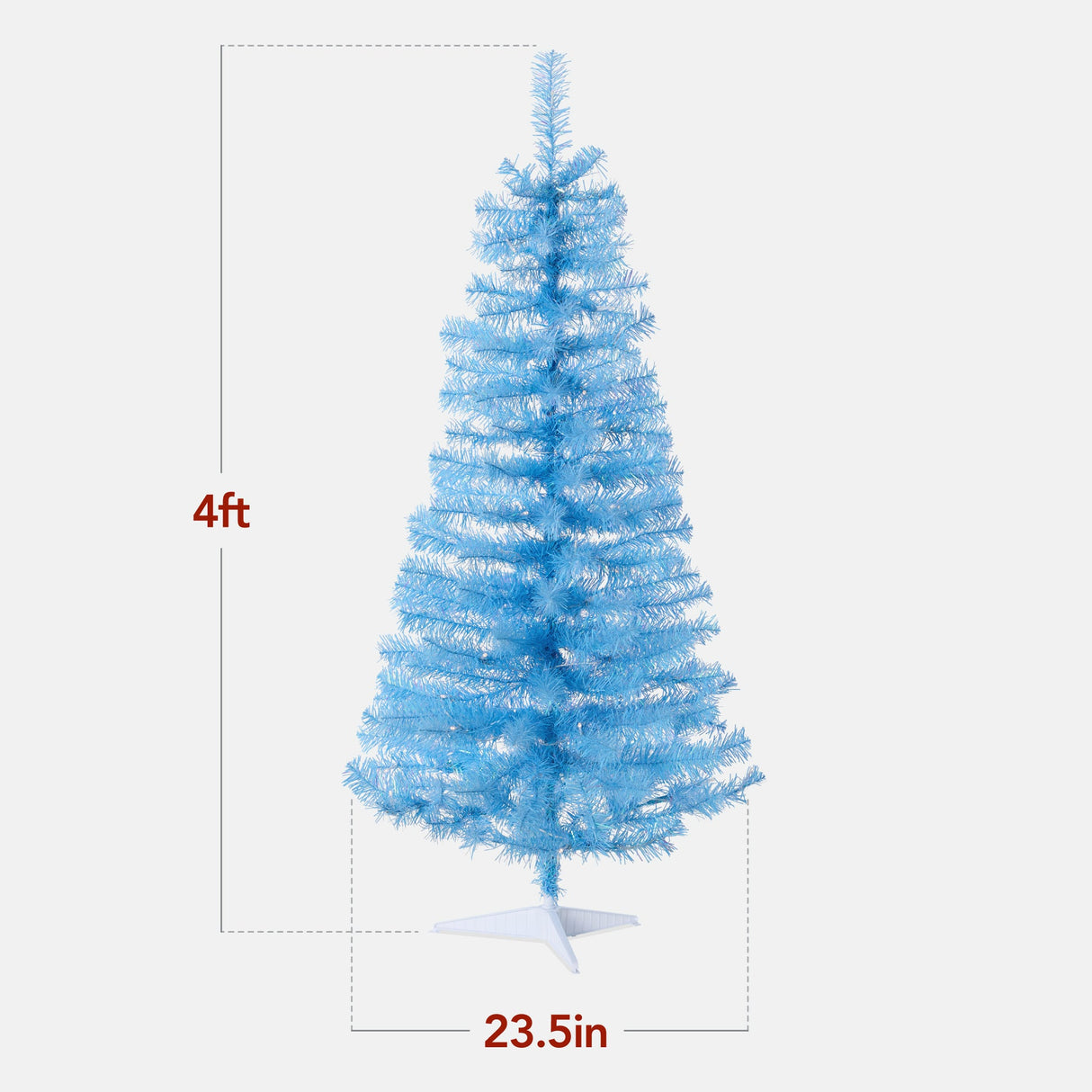 4ft Pre-Lit Colorful Mini Spruce Christmas Tree with LED Lights