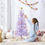4ft Pre-Lit Colorful Mini Spruce Christmas Tree with LED Lights