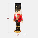 RADYAN lighted pop-up Christmas nutcracker decoration illuminated with 150 LED lights display