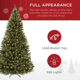 Pre Lit Artificial Spruce Christmas Tree with Twinkle Lights
