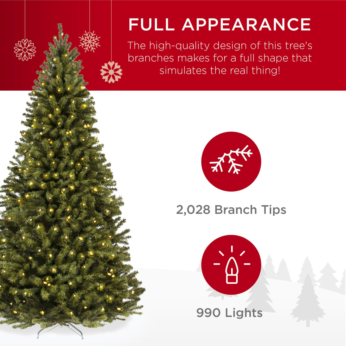 Pre Lit Green Spruce Christmas Tree with Twinkling Lights
