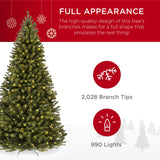 Pre Lit Green Spruce Christmas Tree with Twinkling Lights