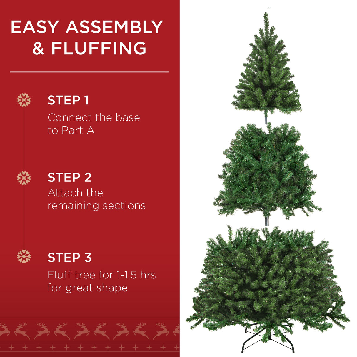Pre Lit Green Spruce Christmas Tree with Twinkling Lights