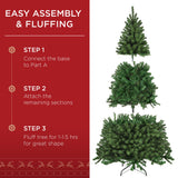 Pre Lit Green Spruce Christmas Tree with Twinkling Lights