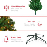 Pre Lit Green Spruce Christmas Tree with Twinkling Lights