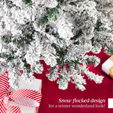 Snow Flocked Artificial Pencil Christmas Tree with Stand