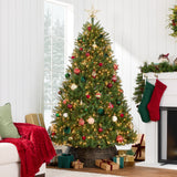 Pre Lit Hinged Douglas Fir Christmas Tree with Stand