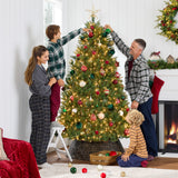 Pre Lit Hinged Douglas Fir Christmas Tree with Stand