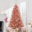 Pre-Lit Artificial Tinsel Christmas Tree with Foldable Metal Stand product image