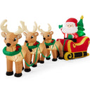 RADYAN lighted inflatable Santa Claus and reindeer Christmas decoration for outdoor yard display