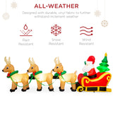 RADYAN lighted inflatable Santa Claus and reindeer Christmas decoration for outdoor yard display
