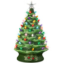 24-Inch XL Pre-Lit Ceramic Christmas Tree with LED Lights & Star Topper