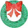 48-Inch Pre-Lit Outdoor Christmas Wreath with LED Lights & Decorative Bow