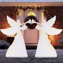 Set of 2 Christmas Angel Yard Decorations with PVC Silhouette Design