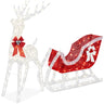 Lighted Christmas Reindeer & Sleigh Outdoor LED Holiday Yard Decor Set