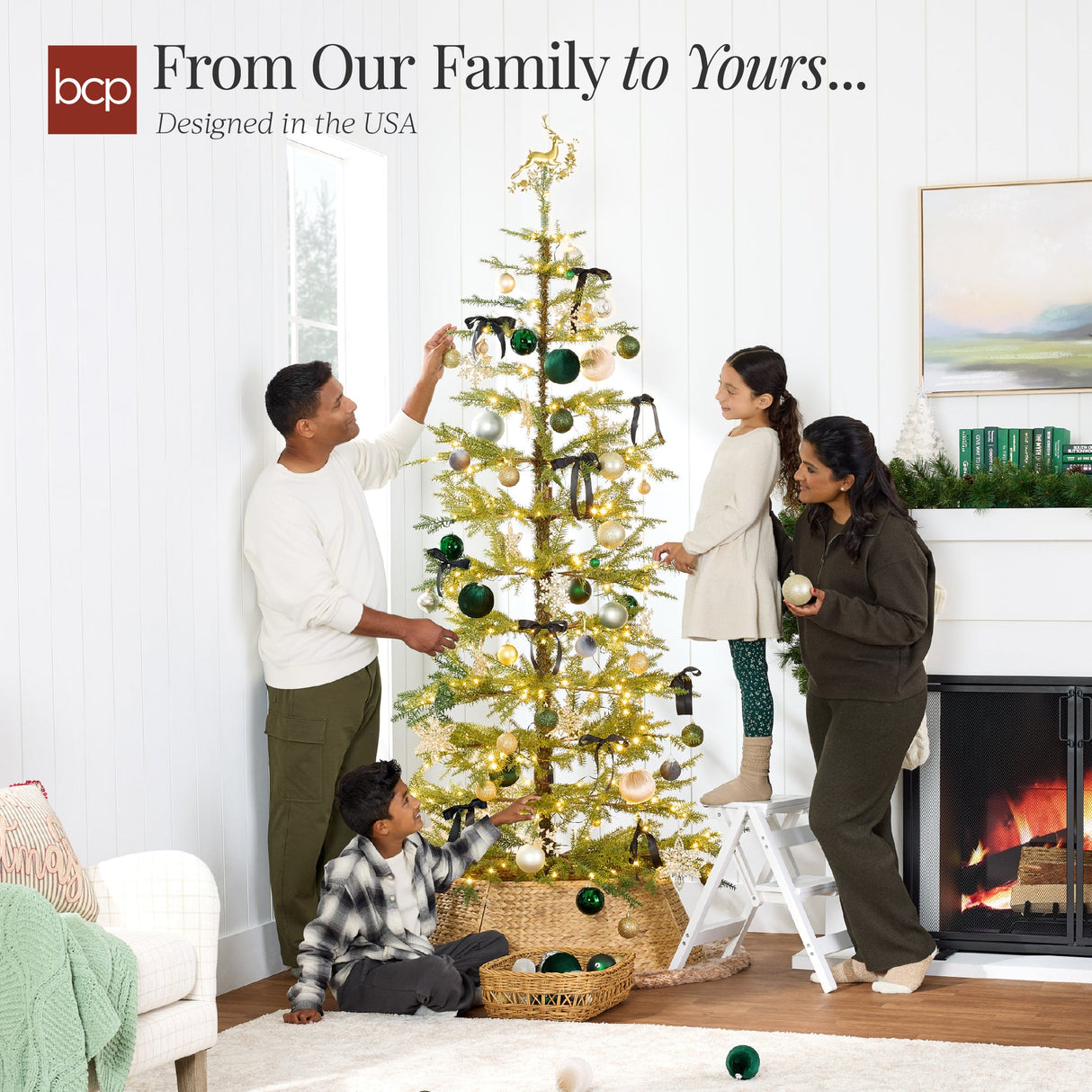 Pre Lit Elegant Sparse Christmas Tree with 2 in 1 LED Lights Cordless Connection