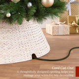 24-Inch Woven Hyacinth Christmas Tree Collar