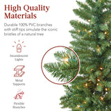 Prelit Spruce Pencil Christmas Tree with Incandescent Lights