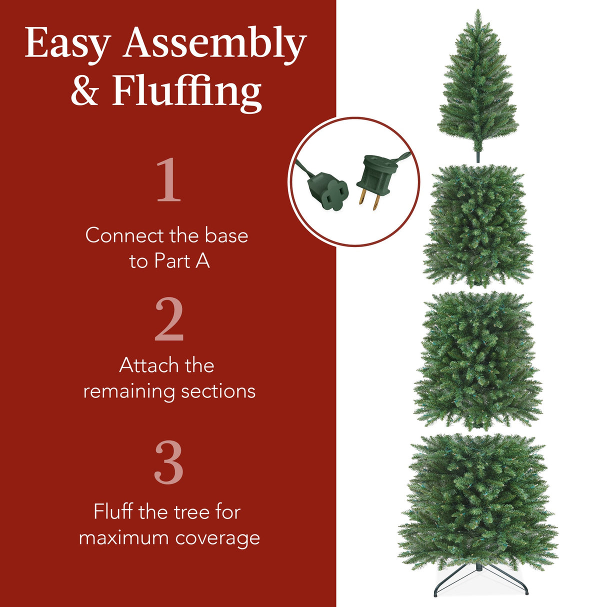 Prelit Spruce Pencil Christmas Tree with Incandescent Lights