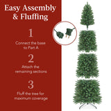 Prelit Spruce Pencil Christmas Tree with Incandescent Lights