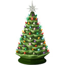 Large Pre Lit Ceramic Christmas Tree with LED Lights 18in