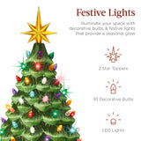 Large Pre Lit Ceramic Christmas Tree with LED Lights 18in