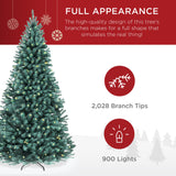 Pre Lit Blue Spruce Christmas Tree with Foldable Base