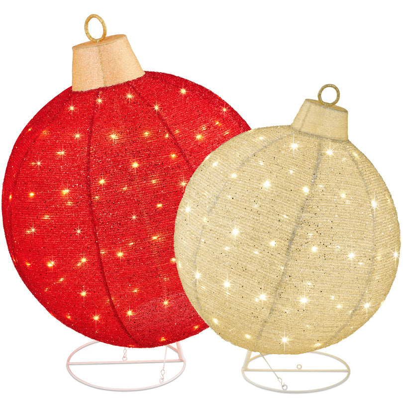 RADYAN lighted pop-up Christmas ornament set with 180 LED lights included for holiday decor