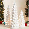 Set of 3 Pre Lit Ceramic Tabletop Christmas Trees
