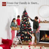 Artificial Black Pine Christmas Tree Unlit with Easy Assembly
