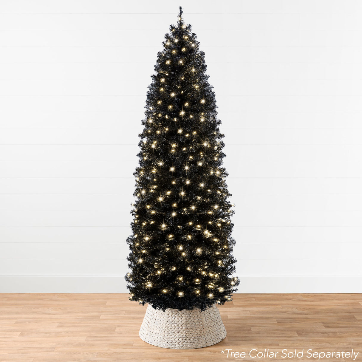 Pre Lit Sparse Christmas Tree 2 in 1 LED Lights with Cordless Connection