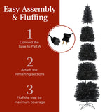 Pre Lit Sparse Christmas Tree 2 in 1 LED Lights with Cordless Connection