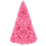 Unlit Artificial Pine Christmas Tree with Quick Fluffing Design product image showing its overall design and key.