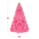 Unlit Artificial Pine Christmas Tree with Quick Fluffing Design product image showing its overall design and key.
