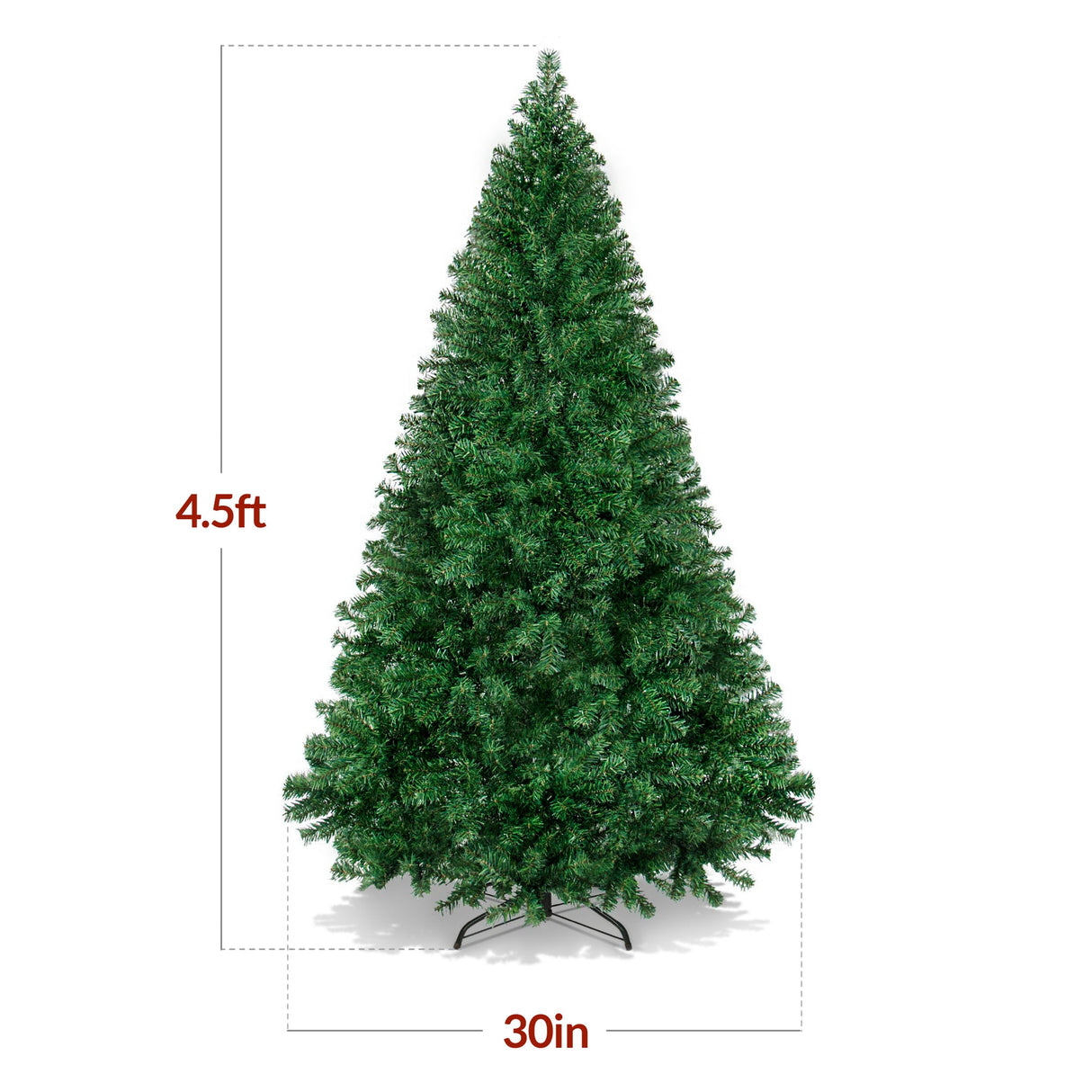 Pre Lit Snow Flocked Pine Christmas Tree with Warm Lights