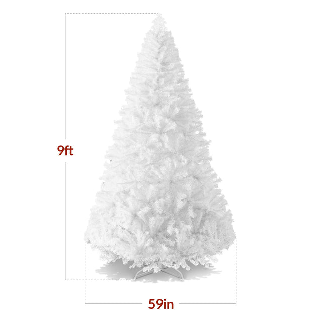 Unlit Artificial White Pine Christmas Tree with Sturdy Metal Stand product image